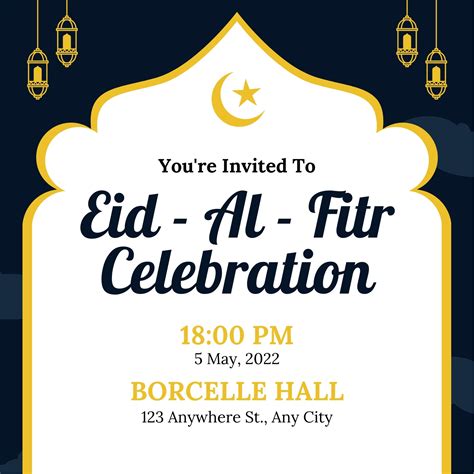 eid invitation message|Free Customizable Eid Card Templates 